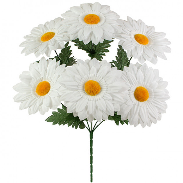 Искусственные цветы букет белых ромашек МАХХ, 51см  7097 изображение 3630