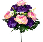 Искусственные цветы букет пионов Люкс, 58см  5021 изображение 1