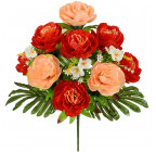 Искусственные цветы букет пионов Люкс, 58см  5021 изображение 2