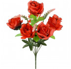 Штучні квіти букет червоних троянд Красуня, 45см 052/Р зображення 1