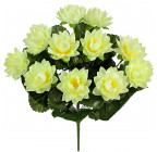 Штучні квіти букет атласних лотосів VIP, 51см 112 зображення 1