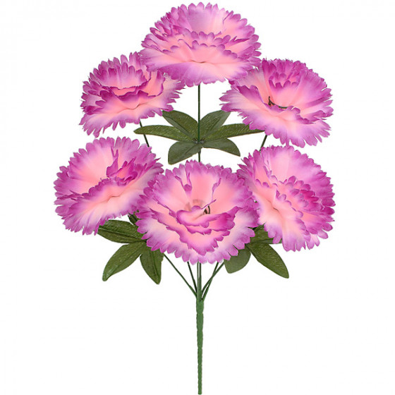 Искусственные цветы букет гвоздики, 45см  0010/Р изображение 3