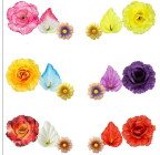 Искусственные цветы букет роз с каллами и ромашками, 68 см  0178 изображение 2