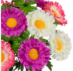 Искусственные цветы букет  хризантемы трехцветные, 49см 5012 изображение 2