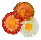 Искусственные цветы букет  хризантемы трехцветные, 49см 5012 изображение 6