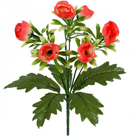 Искусственные цветы букет пионы искусственные с подкустником, 33см 8057 изображение 2271