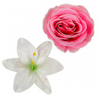 Искусственные цветы букет лилий и роз, 57см  771 изображение 11