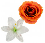 Искусственные цветы букет лилий и роз, 57см  771 изображение 12