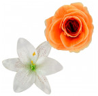 Искусственные цветы букет лилий и роз, 57см  771 изображение 7