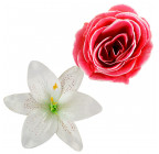 Искусственные цветы букет лилий и роз, 57см  771 изображение 10