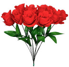 Роза красная на ножке, 44см  Р-22 изображение 1