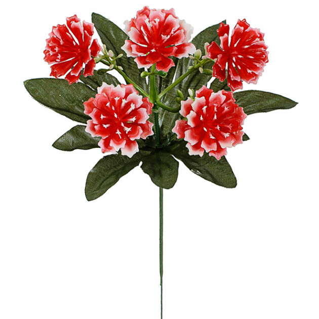 Искусственные цветы букет гвоздика пластик заливка, 25см  6027 изображение 2457