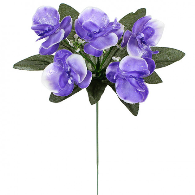Штучні квіти букет орхідеї пластик заливка, 25см 6028 зображення 2556