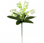 Искусственные цветы букет ландыш заливка 5 веток, 23см  6030 изображение 2