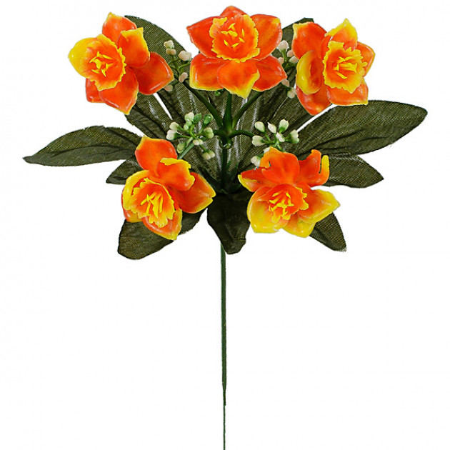 Штучні квіти букет нарцис пластик заливка, 25см 6031 зображення 2458