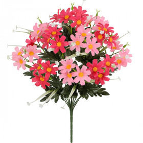 Искусственные цветы букет настоящих ромашек цветной дуэт, 44см  6038 изображение 2559