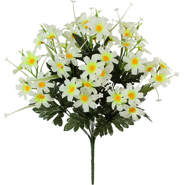 Штучні квіти букет справжніх ромашок білих, 44см 6039 зображення 4602