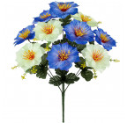 Штучні квіти букет Далія атлас 11-ка, 51см 6041 зображення 1