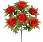Штучні квіти букет троянди ошатні 7-ка, 50см 6064 зображення 1