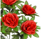 Искусственные цветы букет розы нарядные 7-ка, 50см  6064 изображение 2