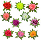Искусственные цветы букет розы нарядные 7-ка, 50см  6064 изображение 3