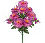 Искусственные цветы букет пионов с усиками, 50см  0100 изображение 1