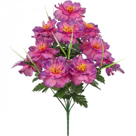 Искусственные цветы букет пионов с усиками, 50см  0100 изображение 3433