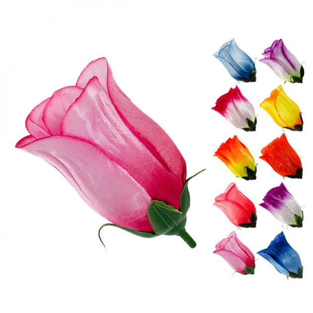 Искусственный Бутон розы атлас, 8,5см  БаК изображение 786