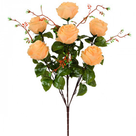 Искусственные цветы букет розы с ветками, 62см  2008 изображение 2225