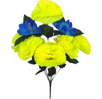 Штучні квіти букет гвоздик з дзвониками серія Україна, 48см 0194 зображення 1
