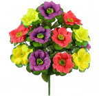Штучні квіти букет триколірний лотос, 44см 497 зображення 1