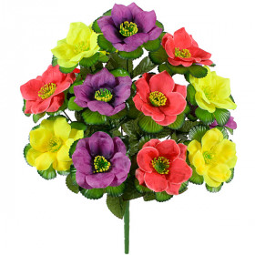 Искусственные цветы букет трехцветный лотос, 44см  497 изображение 1730