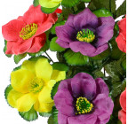 Штучні квіти букет триколірний лотос, 44см 497 зображення 2