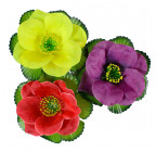 Искусственные цветы букет трехцветный лотос, 44см  497 изображение 3