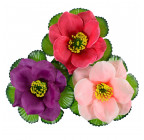 Штучні квіти букет триколірний лотос, 44см 497 зображення 5