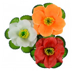 Искусственные цветы букет трехцветный лотос, 44см  497 изображение 6