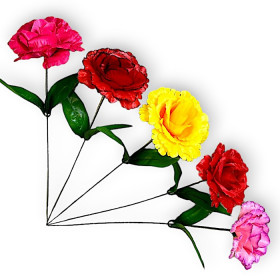 Троянда атласна на ножці, 42см Р-21 зображення 4547