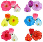 Искусственные цветы букет калл с гибискусом и бутонами, 62см  0183 изображение 2