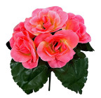 Искусственные цветы букет роз в розетке, 19см  863 изображение 1