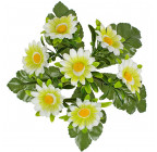 Штучні квіти букет ромашка кольорова Глазок, 29см 4048 зображення 1