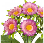 Искусственные цветы букет ромашка цветная Глазок, 29см  4048 изображение 3