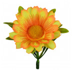 Искусственные цветы букет ромашка цветная Глазок, 29см  4048 изображение 4
