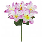 Штучні квіти букет заливка лілія атлас конфетті, 23см 4061 зображення 1