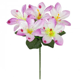 Штучні квіти букет заливка лілія атлас конфетті, 23см 4061 зображення 2493