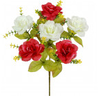 Искусственные цветы букет розы Пастель, 39см  4063 изображение 1