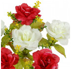 Искусственные цветы букет розы Пастель, 39см  4063 изображение 2