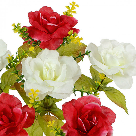 Искусственные цветы букет розы Пастель, 39см  4063 изображение 8