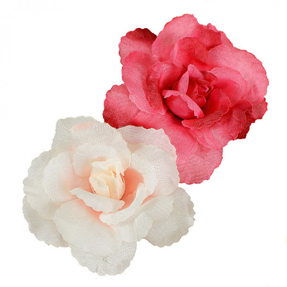 Искусственные цветы букет розы Пастель, 39см  4063 изображение 8