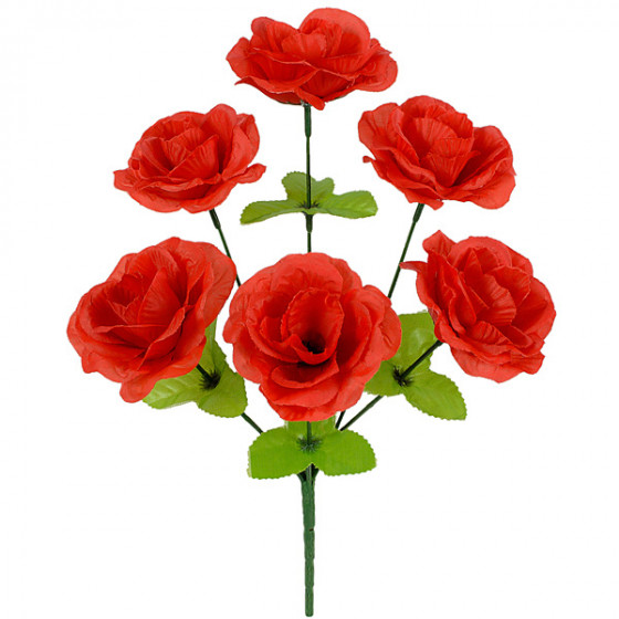 Искусственные цветы букет роз, 32см  00111К изображение 7