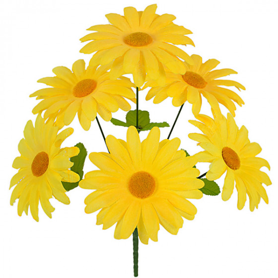 Искусственные цветы букет герберок, 34см  00141К изображение 8